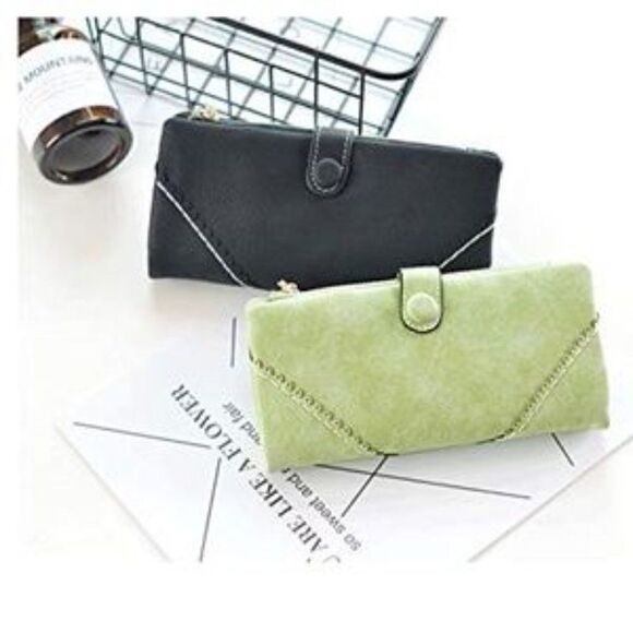 New Vegan Leather Bifold Clutch Bag - Picture 2 of 11